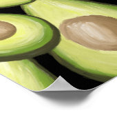 Gourmet Fresh Cut Vegan Avocado Pattern Poster (Hoek)