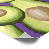 Gourmet Fresh Cut Vegan Avocado Pattern Poster (Hoek)