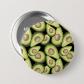 Gourmet Fresh Cut Vegan Avocado Pattern Ronde Button 7,6 Cm (Voorkant /achterkant)