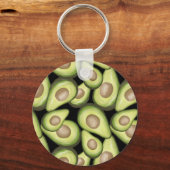 Gourmet Fresh Cut Vegan Avocado Pattern Sleutelhanger (Voorkant)