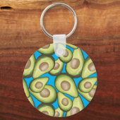 Gourmet Fresh Cut Vegan Avocado Pattern Sleutelhanger (Voorkant)