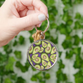 Gourmet Fresh Cut Vegan Avocado Pattern Sleutelhanger (Hand)