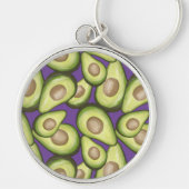 Gourmet Fresh Cut Vegan Avocado Pattern Sleutelhanger (Voorkant)