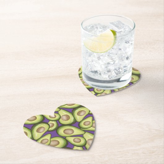 Gourmet Fresh Cut Vegan Avocado Pattern Square Pap Kartonnen Onderzetters (Insitu)