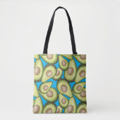 Gourmet Fresh Cut Vegan Avocado Pattern Tote Bag (Voorkant)