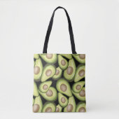 Gourmet Fresh Cut Vegan Avocado Pattern Tote Bag (Voorkant)