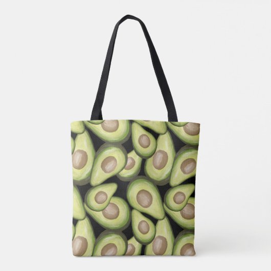 Gourmet Fresh Cut Vegan Avocado Pattern Tote Bag (Achterkant)