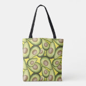 Gourmet Fresh Cut Vegan Avocado Pattern Tote Bag (Achterkant)