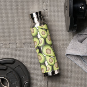 Gourmet Fresh Cut Vegan Avocado Pattern Waterfles