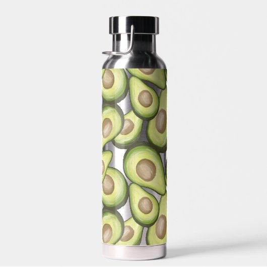 Gourmet Fresh Cut Vegan Avocado Pattern Waterfles (Rechts)