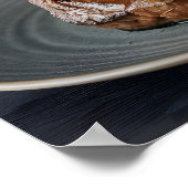 Gourmet Gegrilde Runder Steak met Elegante Braands Poster (Hoek)