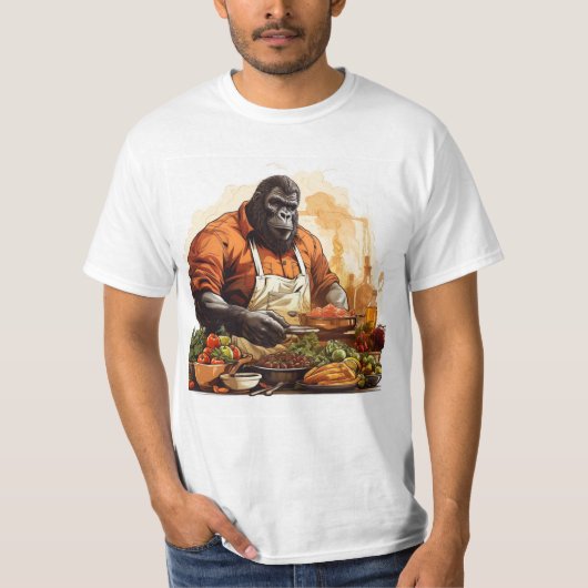 "Gourmet Gorilla: het T-shirt van de Chef's Choice (Voorkant)