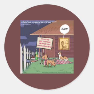 Gourmet Honden Grappig Ronde Sticker