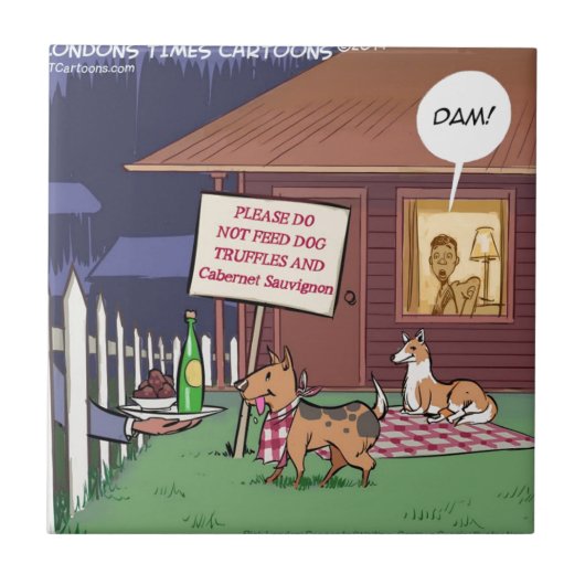 Gourmet Honden Grappig Tegeltje (Voorkant)