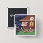 Gourmet Honden Grappig Vierkante Button 5,1 Cm (Voorkant /achterkant)