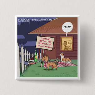 Gourmet Honden Grappig Vierkante Button 5,1 Cm