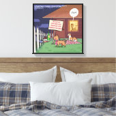 Gourmet Honden Grappige Ingepakte Canvas Print (Insitu (Slaapkamer))