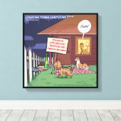 Gourmet Honden Grappige Ingepakte Canvas Print (Insitu (Houten vloer))