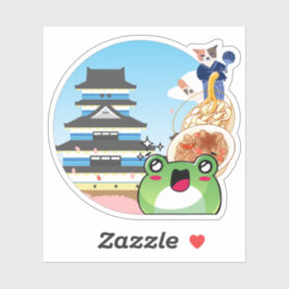 Gourmet Japan Reizen met Kat en Kikker Sticker
