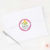 Gourmet Oranje Slice Cupcake Bakery Box Ronde Sticker (Envelop)
