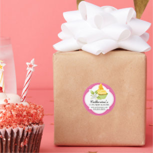 Gourmet Oranje Slice Cupcake Bakery Box Ronde Sticker