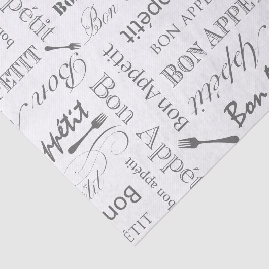 Gourmet Pattern Bon Appetit van  voedsellover Tissuepapier (Detail)