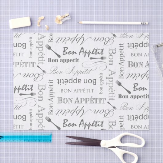 Gourmet Pattern Bon Appetit van  voedsellover Tissuepapier (Craft)