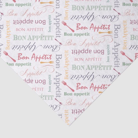 Gourmet Pattern Bon Appetit van  voedsellover Tissuepapier (Detail)