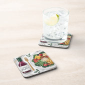  Gourmet Salad Plastic Coaster Set Bier Onderzetter (Rechterzijde)