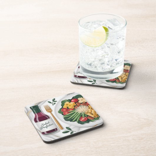  Gourmet Salad Plastic Coaster Set Bier Onderzetter (Rechterzijde)