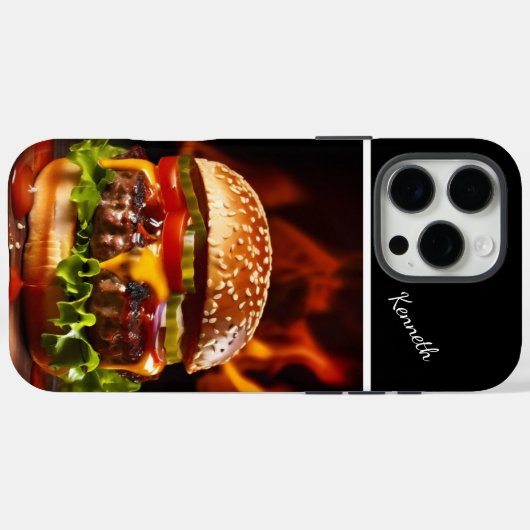 Gourmet Steaming Cheeseburger Case-Mate iPhone Case (Achterkant (horizontaal))