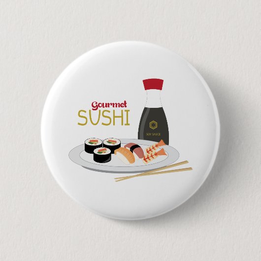 Gourmet Sushi Ronde Button 5,7 Cm (Voorkant)