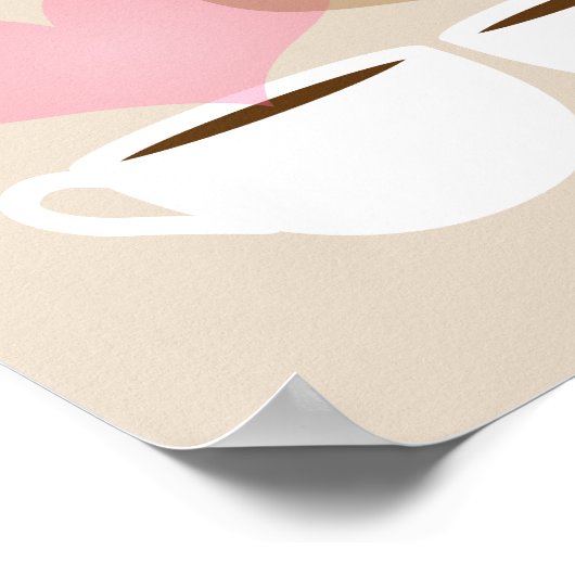 Gours en mijn koffiekreeften in Love Art Print (Hoek)