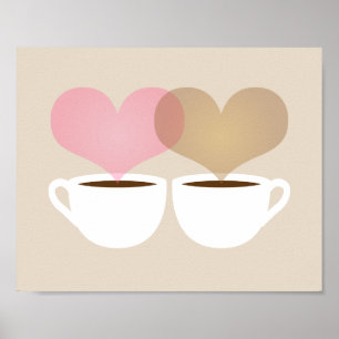 Gours en mijn koffiekreeften in Love Art Print