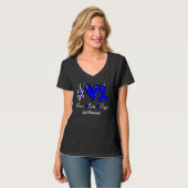 Gout Awareness Peace Love Hope Blue Ribbon T-shirt (Voorkant volledig)