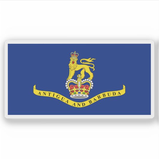 Gouverneur-generaal van Antigua en de vlag van Bar Sticker (Voorkant)