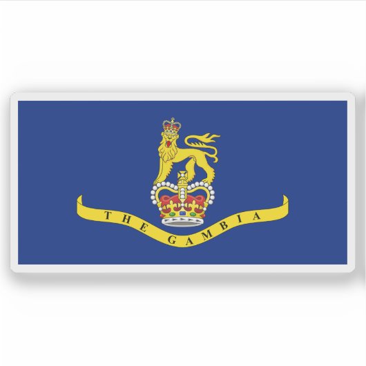 Gouverneur-generaal van de Gambiaanse vlag (1965-1 Sticker (Voorkant)