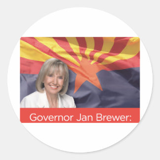 Gouverneur Jan Brewer Ronde Sticker