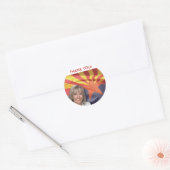 Gouverneur Jan Brewer van Arizona Ronde Sticker (Envelop)