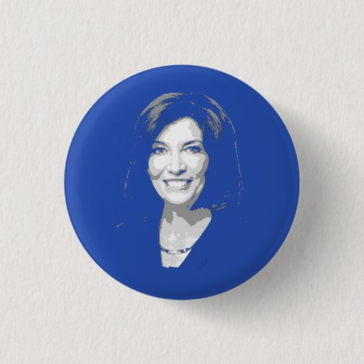 Gouverneur Kathy Hochul Ronde Button 3,2 Cm (Voorkant)