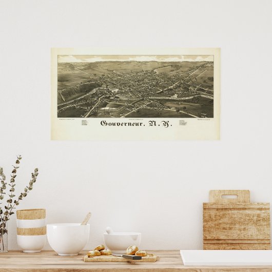 Gouverneur NY 1885 Poster (Keuken)