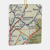 Gouverneur NY  kaart Keramisch Ornament (Rechts)