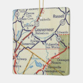 Gouverneur NY  kaart Keramisch Ornament (Links)