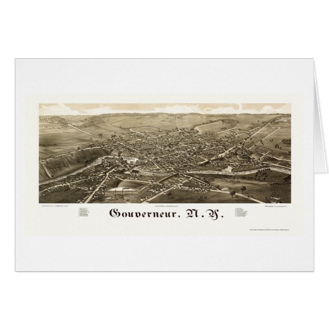 Gouverneur, NY Panoramic Map - 1885 (Voorkant Horizontaal)
