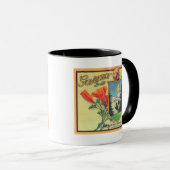 Gouverneur Sinaasappel LabelLindsay, CA Mok (Voorkant rechts)