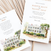 Gouverneur Thomas Bennett House Charleston Wedding Kaart