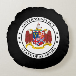 Gouverneur van Alabama Rond Kussen