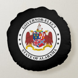 Gouverneur van Alabama Rond Kussen