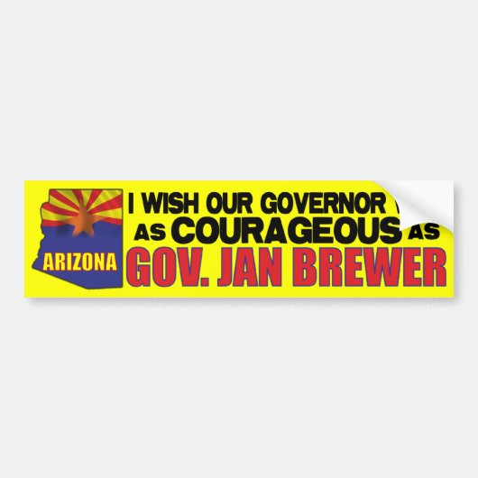 Gouverneur van Arizona Jan Brewer Bumpersticker (Voorkant)