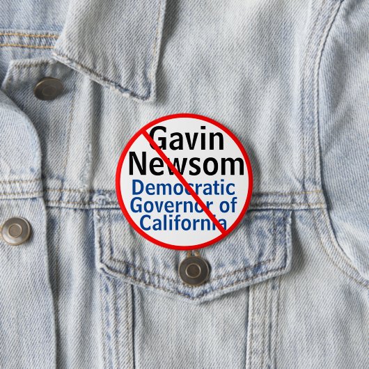 Gouverneur van de Democratische Gavin Newsom CA Ronde Button 7,6 Cm (In situ)